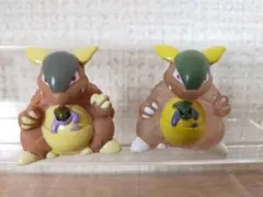【希少】最初期　ポケモンキッズ　ガルーラ　クリア　2体セット ガルーラ ポケモン クリア フィギュア レトロ レア 昔 希少 グッズ
