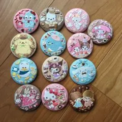 サンリオキャラクター刺繍缶バッジセット