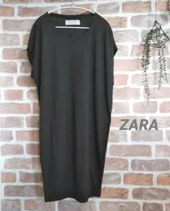 ZARA COLLECTION ダークグレー ワンピース　フレンチスリープ　 L