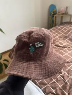 ブラウン コーデュロイ バケットハット