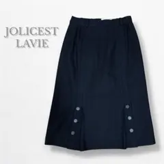 JOLI CEST LAVIE セラビ　ウールフレアスカート　黒　フォーマル　Mのサムネイル