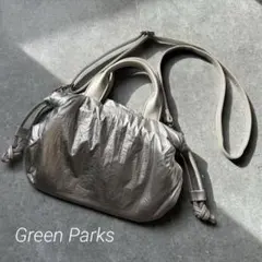 OTO.HA 中綿ミニ巾着 バッグ Green Parks シルバー ショルダーのサムネイル