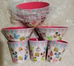 ディズニーランド ミニー お菓子柄 ボウル&コップセット