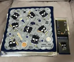 タイトーくじ　サンリオ×侍ジャパン　バツ丸　ハンドタオル　 クリアカード