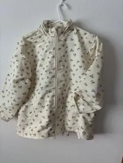 花柄フリルウィンドブレーカー フード付き140