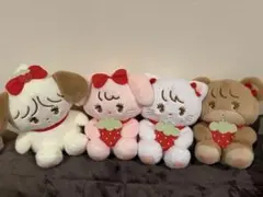 mikko いちごBIGぬいぐるみ　4種コンプセット