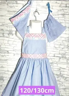 120\130cmエプロン、三角巾（頭おおい）、巾着袋の3点セット