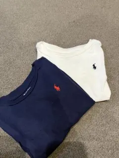 ラルフローレン　ロングTシャツ ネイビー ホワイト 18M