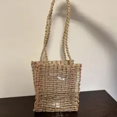 ユナイテッドアローズ　UWSC ABACA スクエア トートバッグ　カゴバッグ UNITED ARROWS(ユナイテッドアローズ)の「UWSC ABACA スクエア