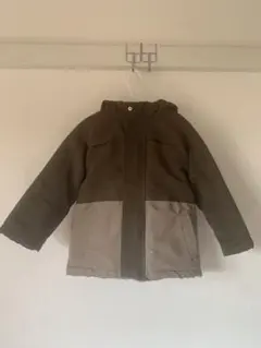 フード付きアウター オリーブグリーン ベージュ