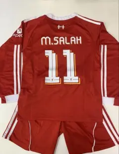 140cmリヴァプール新モデル　サラ　子供長袖サッカーユニフォーム