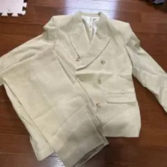 クリーム色 ダブルブレストスーツ セット