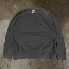 90's Nike 川谷絵音着用　グレー クルーネック スウェット　刺繍　ロゴ