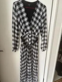 GUESS 長袖 チェック柄 ワンピース ドレス XSのサムネイル