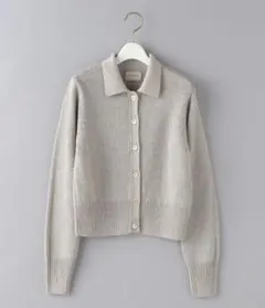 ユナイテッドアロー グリッターラメ ポロカラー カーディガン