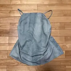 スクエアネックペプラムキャミ