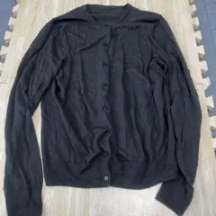 無印良品 洗えるウール・シルク クルーネックカーディガン ダークグレー 婦人 L