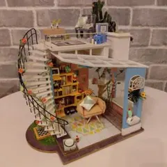 ☆完成品☆ミニチュア・ドール　螺旋階段つきハウス