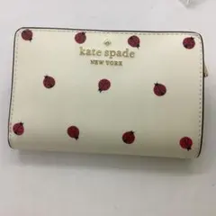 Kate spade ホワイト　二つ折り　ミディアム財布　A102