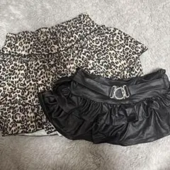 ヒョウ柄スカート・レザースカート