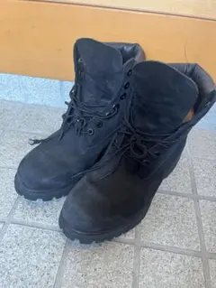 Timberland 10073 黒 6インチブーツ フラップ付 26.0