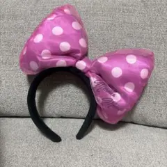 【美品】ミニー　デカリボン　リボン　カチューシャ　ピンク　ディズニー