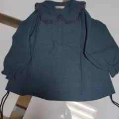 Pti Ant.110㌢ フリルチェックチュニック❀ワンピース未使用日本製