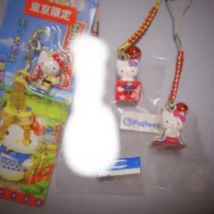 ご当地キティ　根付　根付け　ストラップ　東京　石川　京都