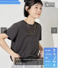 ＜汗ジミ防止＞天竺コンパクトTシャツ/遮熱/UVカットのサムネイル