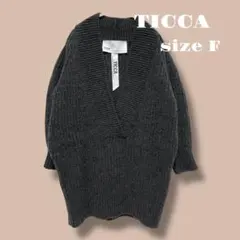 美品✨ティッカ深Vチュニックニット ウール100%定価3.5万円