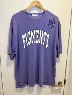 Figments ダメージ加工 ロゴ オーバーサイズ Tシャツ WEGO