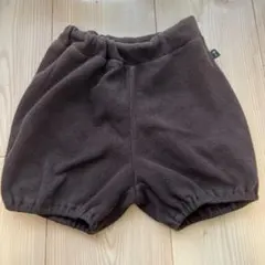 moimoln ベビーハーフパンツ ダークブラウン 90cm かぼちゃパンツ
