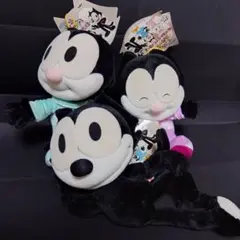 フィリックス・ザ・キャット】モノクロームのぬいぐるみ3体まとめ売り