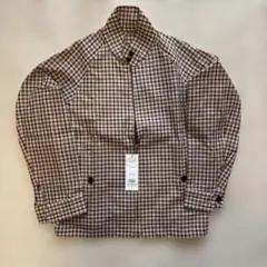 春夏用チェック柄ジップアップジャケット