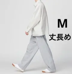 新品未使用品 ユニクロ UNIQLOCスウェットワイドパンツ グレーM