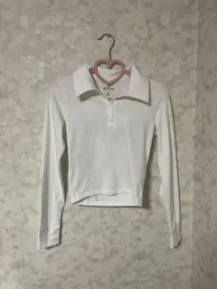 Hollister 長袖 ポロシャツ ホワイト Sサイズのサムネイル