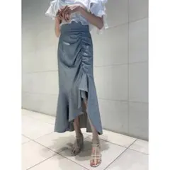 【17日まで限定価格】SNIDEL シャーリングスリットマーメイドスカート