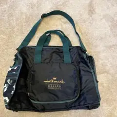 【新品】Hallmark ホールマーク　花柄ポケッタブル ボストン 旅行バッグ