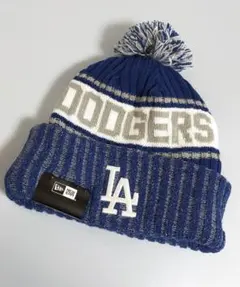 ロサンゼルス・ドジャース　NEW ERA　ニット帽　ブルー　C