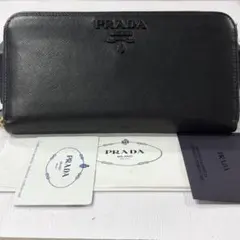 新品同様‼️ プラダ 財布 長財布 サフィアーノ シャイン ラウンド