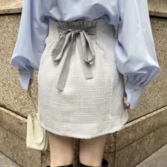 バックリボン台形スカート NICE CLAUP