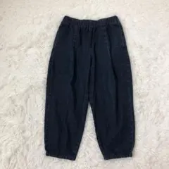GU ジーユー　デニムバルーンアンクルパンツ　メンズ　ウエストゴム　濃紺　M