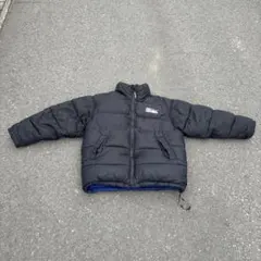 【希少】90s FIRST DOWNリバーシブル ダウンジャケット 黒青 L相当