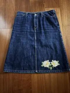 OZONE COMMUNITY バラ 刺繍 デニムスカート y2k ヒスグラ