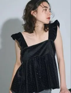 ベロアラメビスチェ レディース