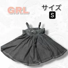 【極美品】GRL バックオープンフレアデニムキャミワンピースのサムネイル