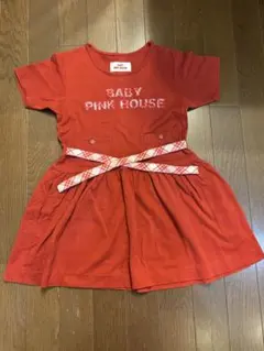 BABY PINK HOUSE 赤 半袖ワンピースのサムネイル