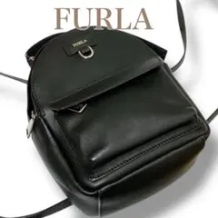美品!!] FURLAフルラ ミニリュック レザー ブラック - メルカリ