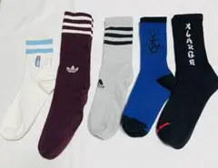 レディース ソックス 靴下 5枚セット adidas XLARGE他 中古のサムネイル