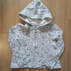 メゾピアノ花柄リボンフード付きトレーナー130cm